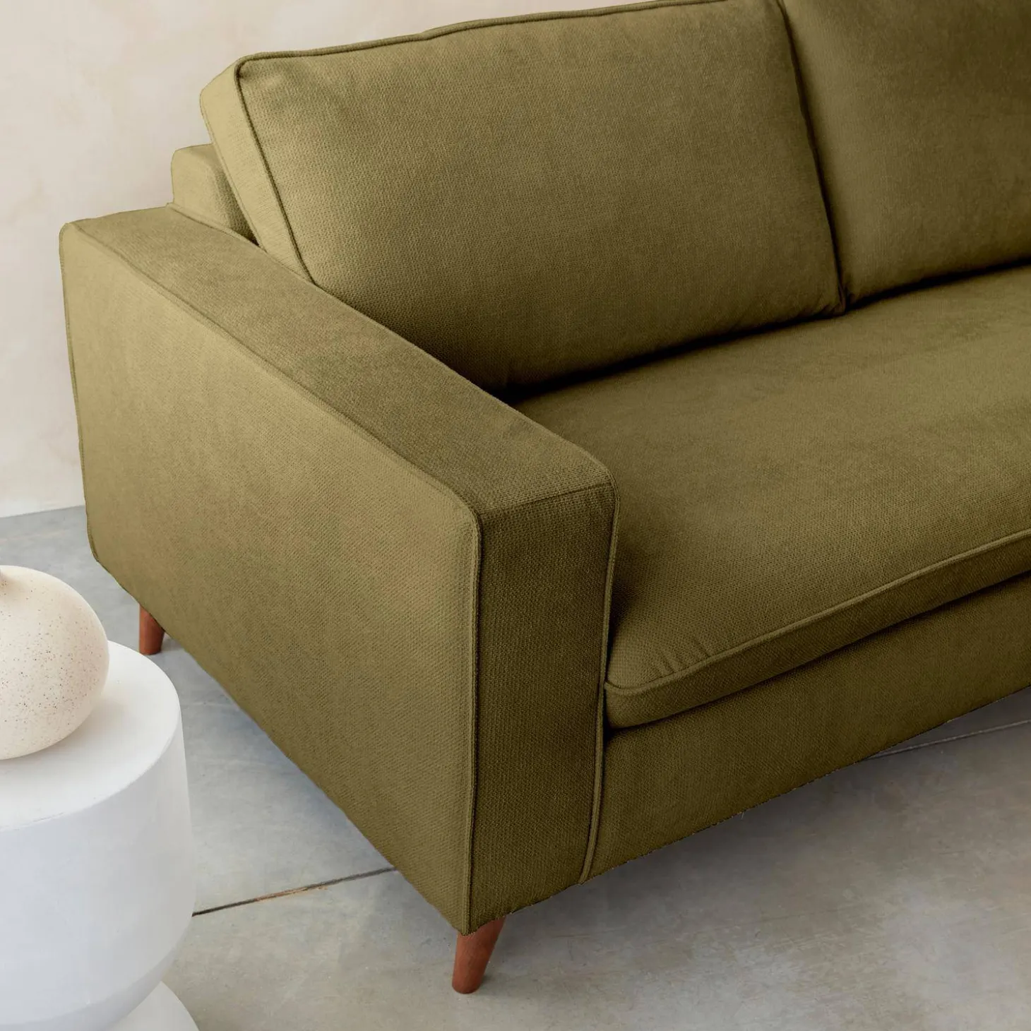 Sofá-cama em tecido com colchão, 3 lugares