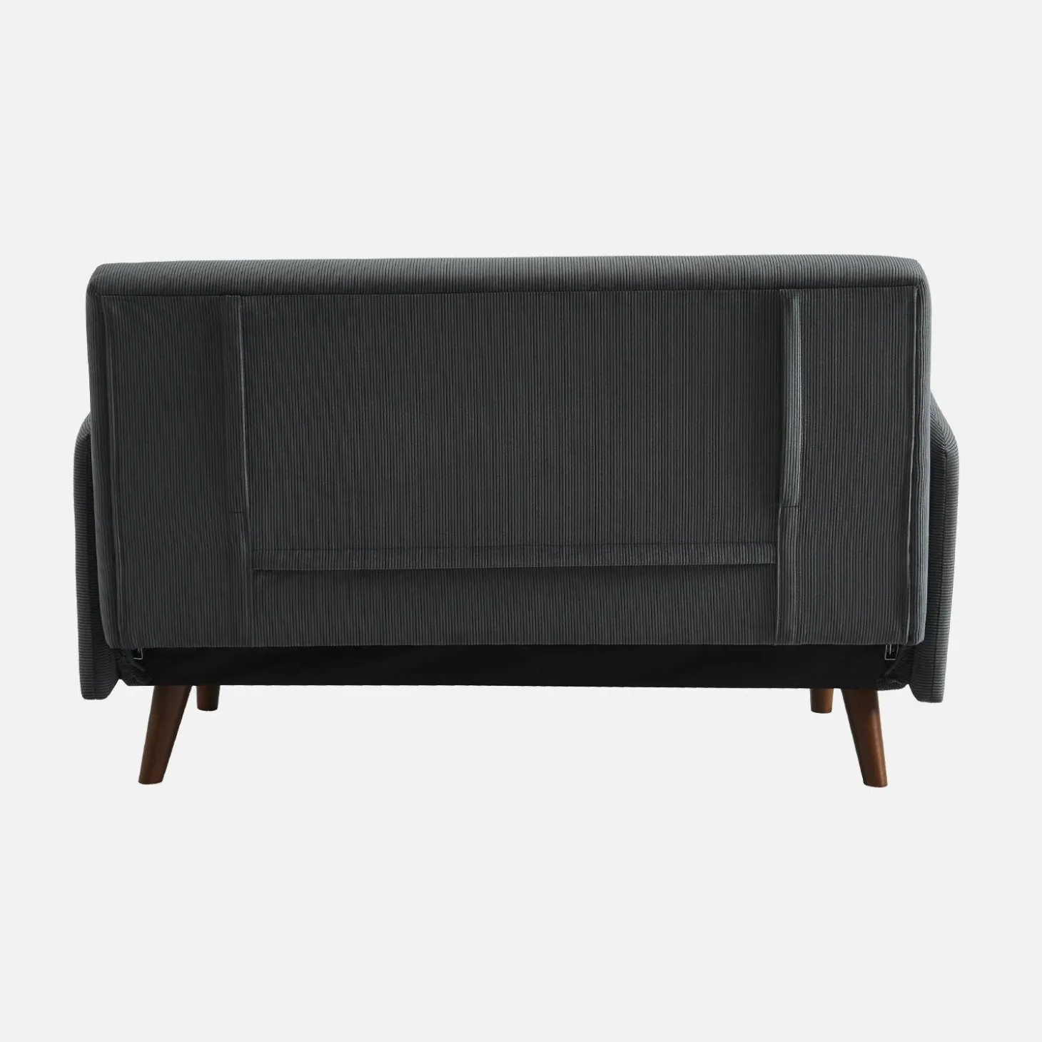 Sofá-cama em veludo canelado fino, 2 lugares