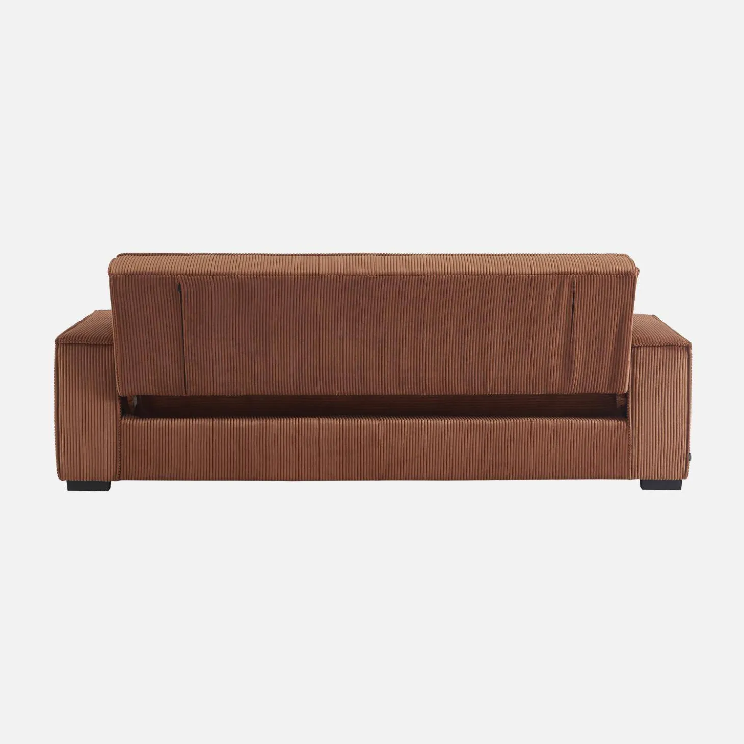 Sofá-cama em veludo canelado grosso, 3 lugares