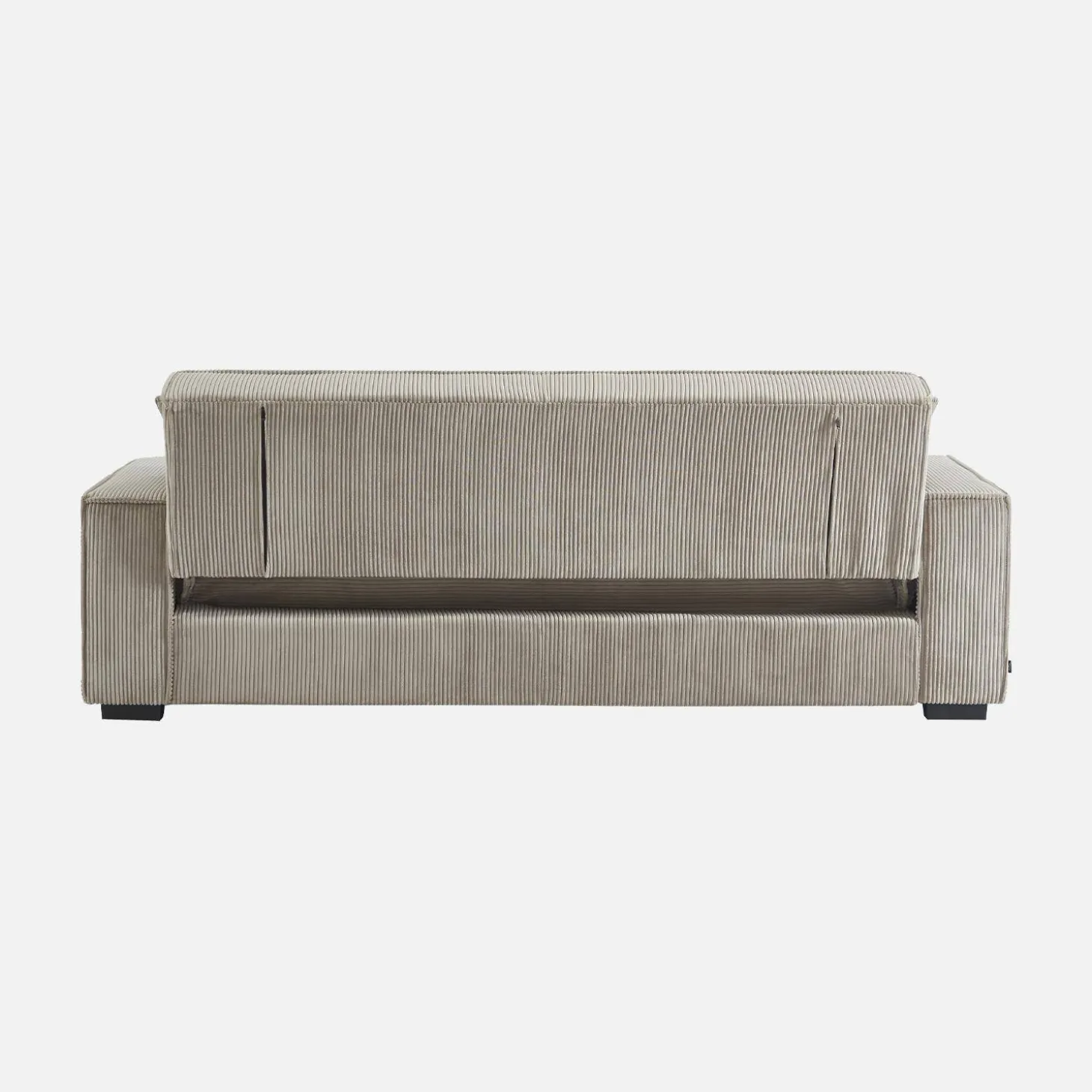 Sofá-cama em veludo canelado grosso, 3 lugares