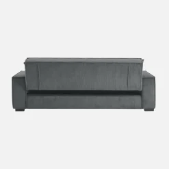 Sofá-cama em veludo canelado grosso, 3 lugares