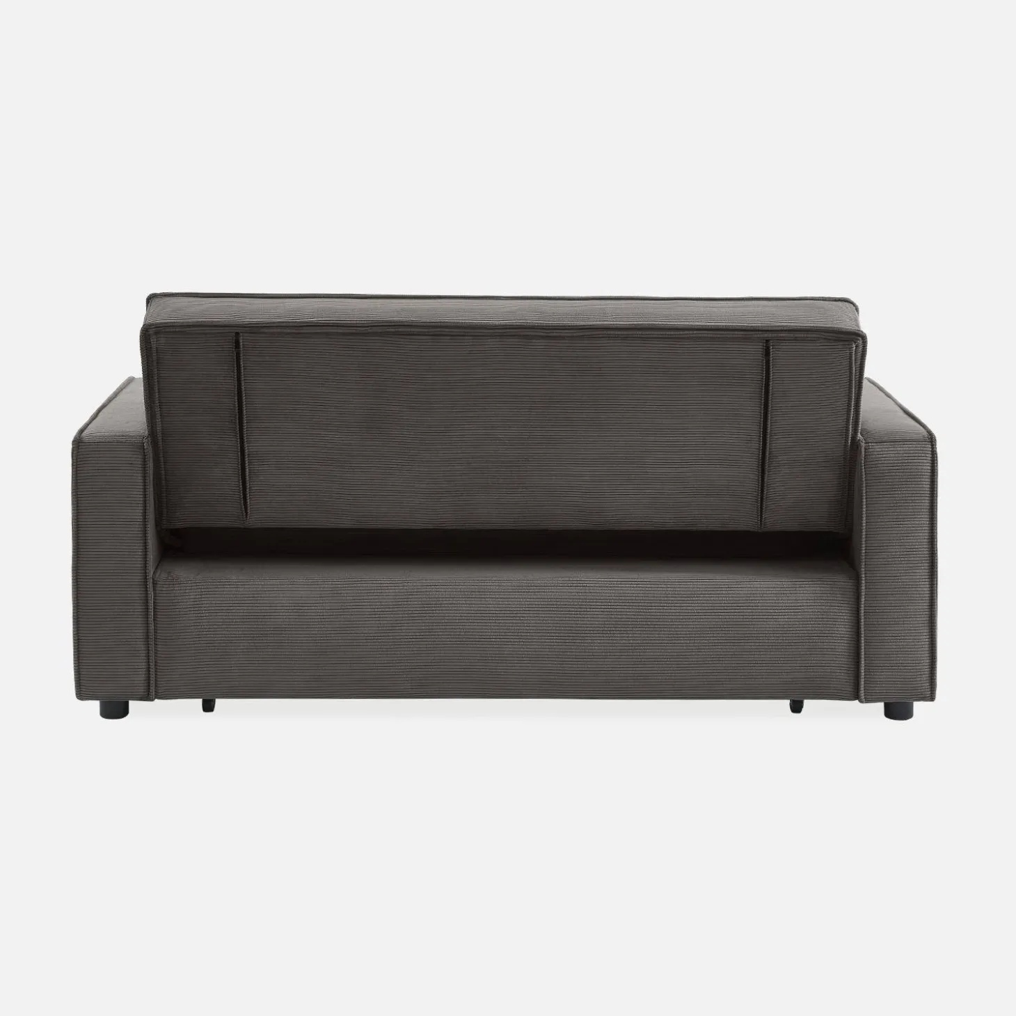 Sofá-cama em veludo canelado, 2 lugares