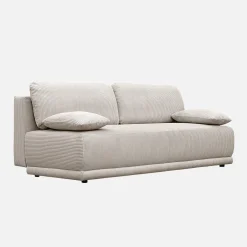 Sofá-cama em veludo canelado, 3 lugares