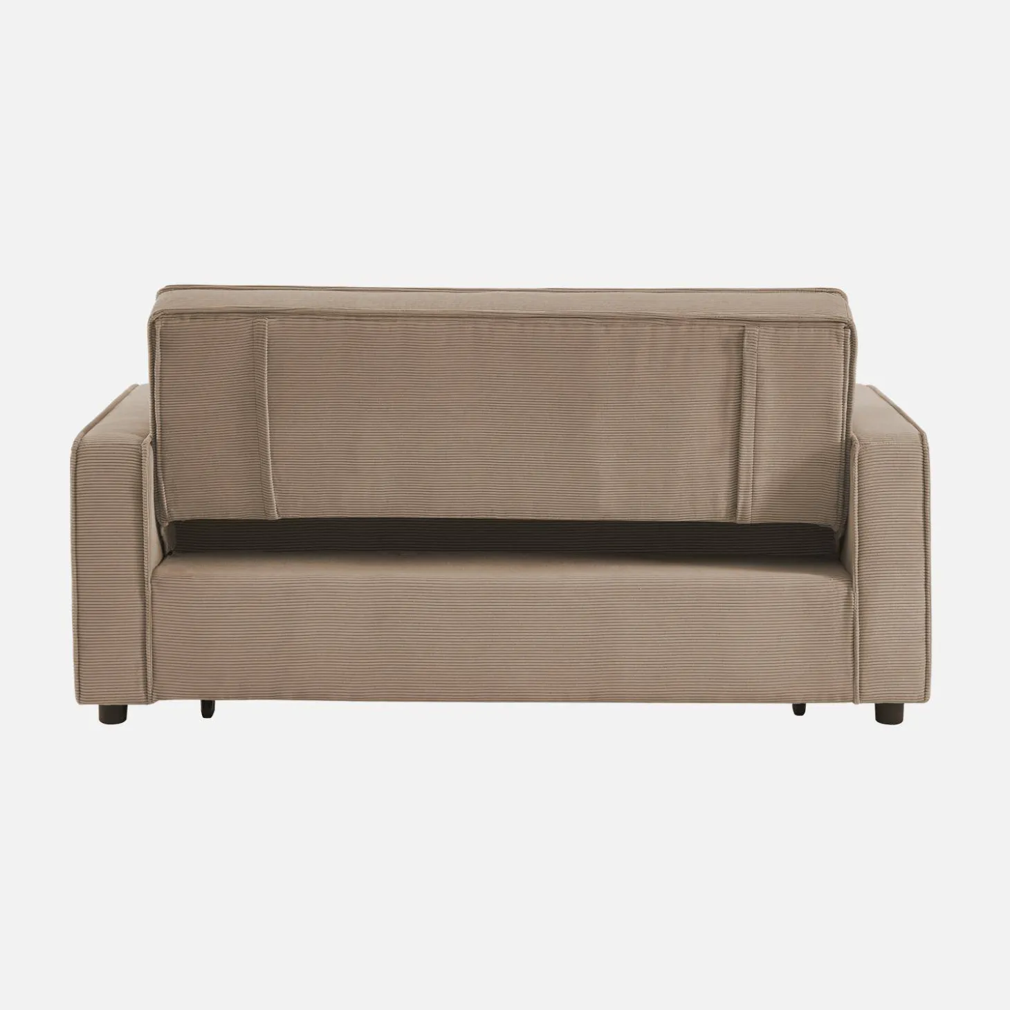Sofá-cama em veludo canelado, 2 lugares