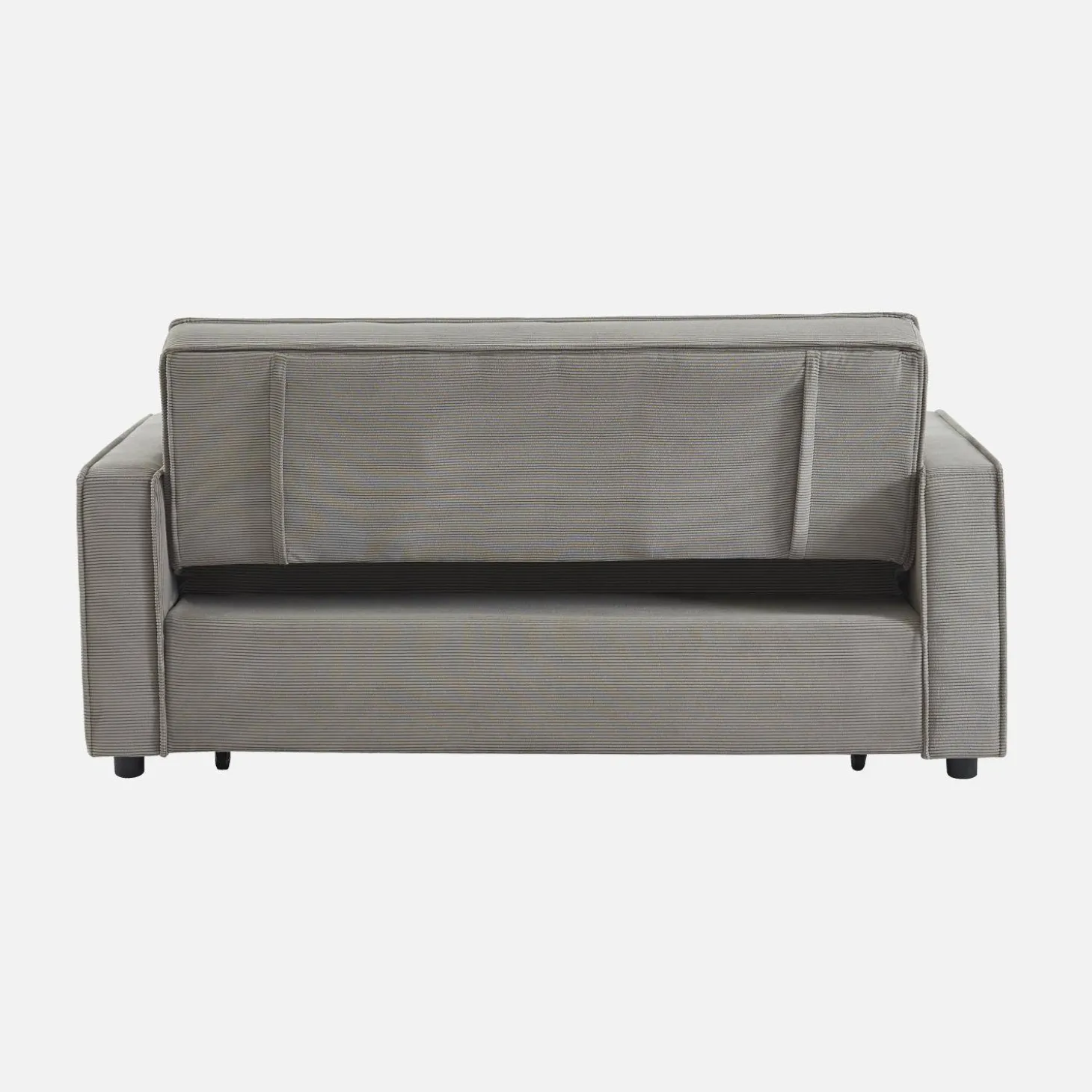Sofá-cama em veludo canelado, 2 lugares