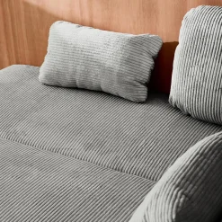 Sofá-cama em veludo canelado, 3 lugares