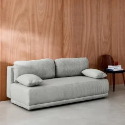 Sofá-cama em veludo canelado, 3 lugares