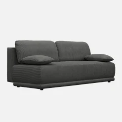 Sofá-cama em veludo canelado, 3 lugares