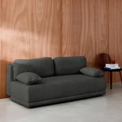 Sofá-cama em veludo canelado, 3 lugares