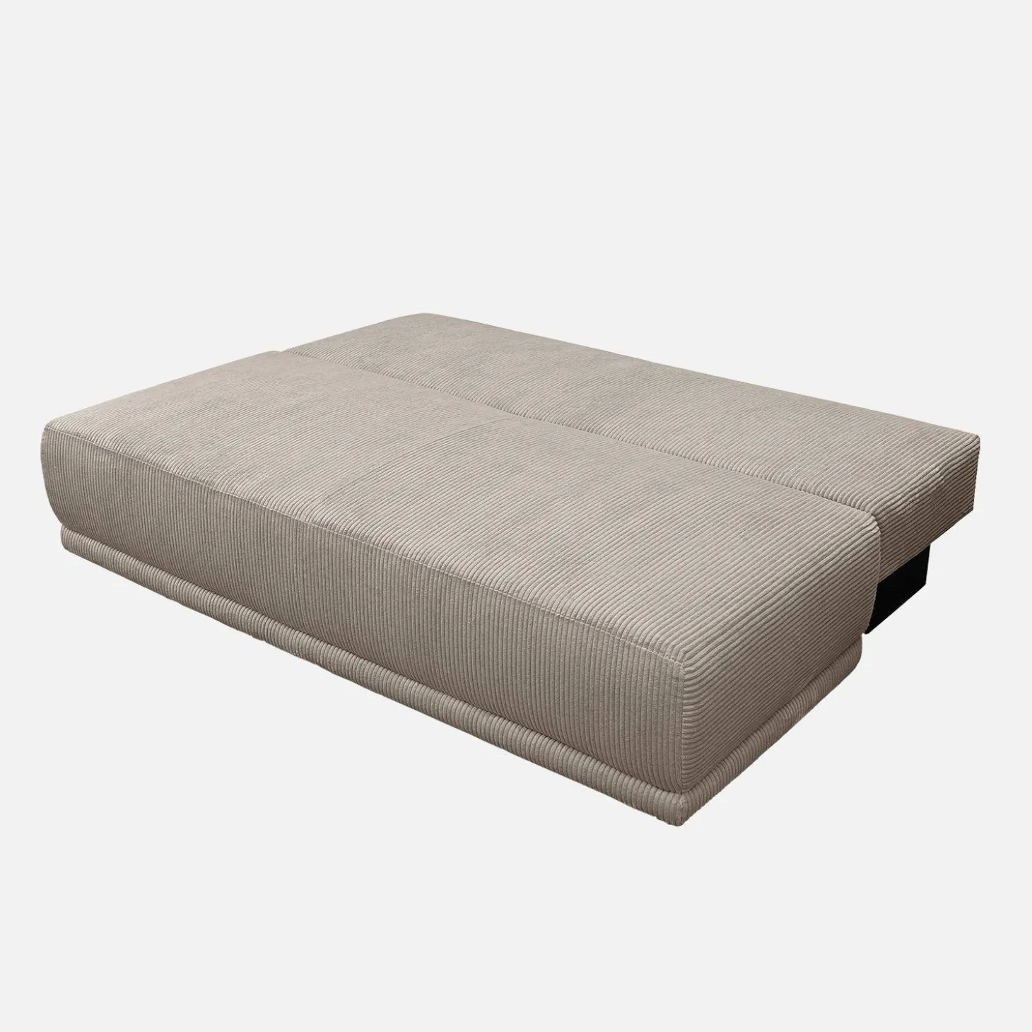 Sofá-cama em veludo canelado, 3 lugares