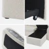 Sofá-cama reversível em tecido bouclé, 3 lugares