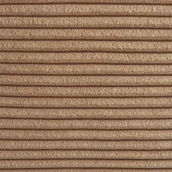 Sofá de canto modular com apoio para os pés em veludo canelado, 5 lugares