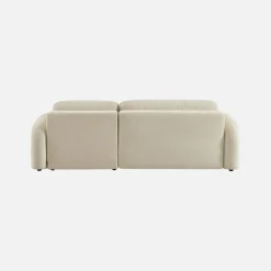 Sofá de canto reversível com chaise longue, cama e baú, 3 lugares