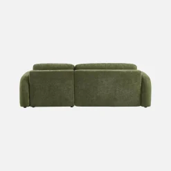 Sofá de canto reversível com chaise longue, cama e baú, 3 lugares