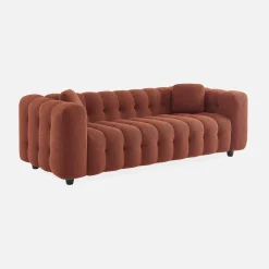 Sofá em tecido bouclé, 3 lugares
