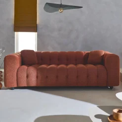 Sofá em tecido bouclé, 3 lugares