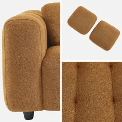 Sofá em tecido bouclé, 2 lugares