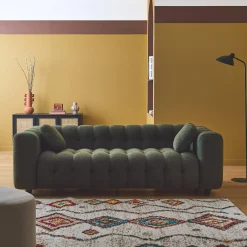 Sofá em tecido bouclé, 3 lugares
