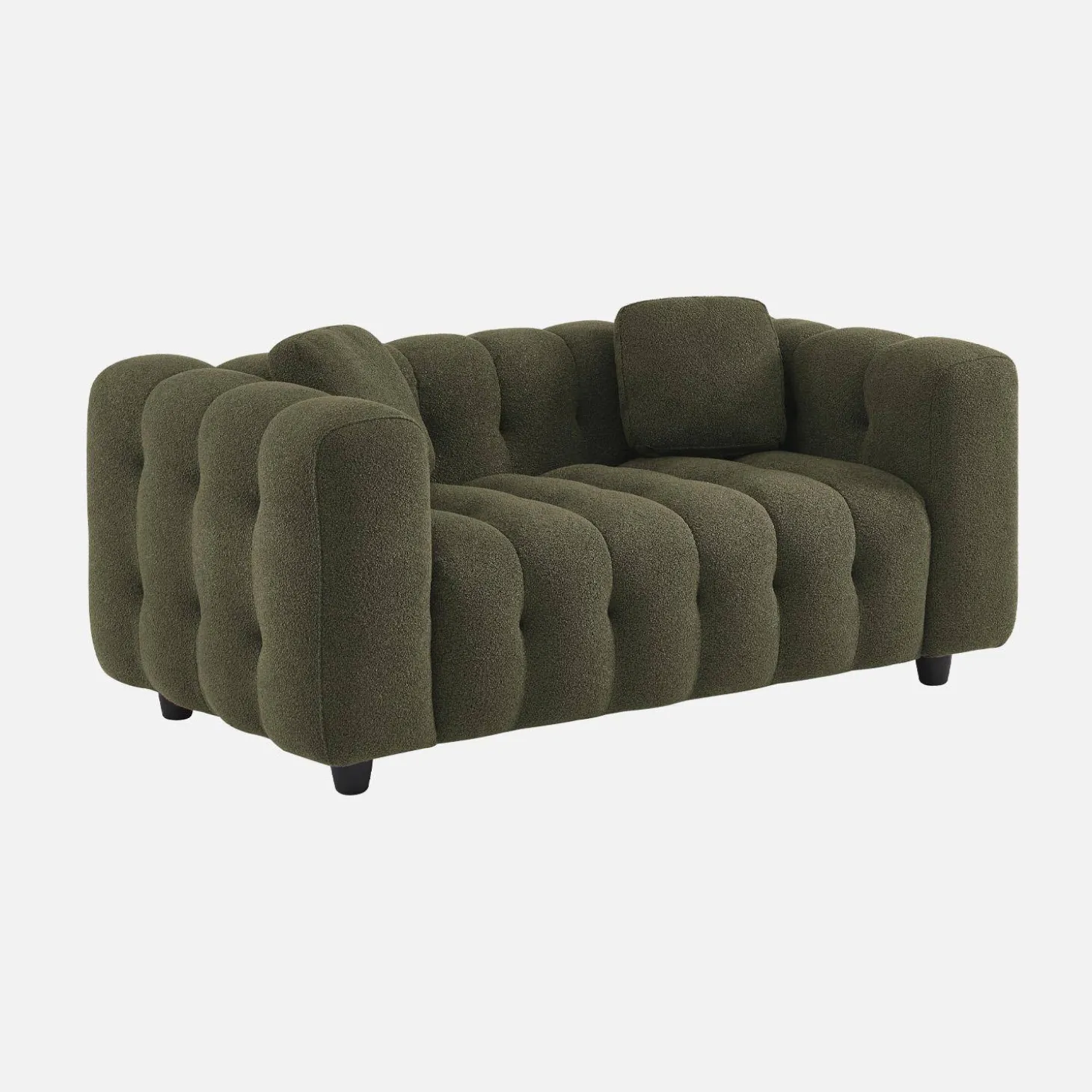 Sofá em tecido bouclé, 2 lugares