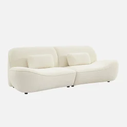 Sofá em tecido bouclé, 3 lugares