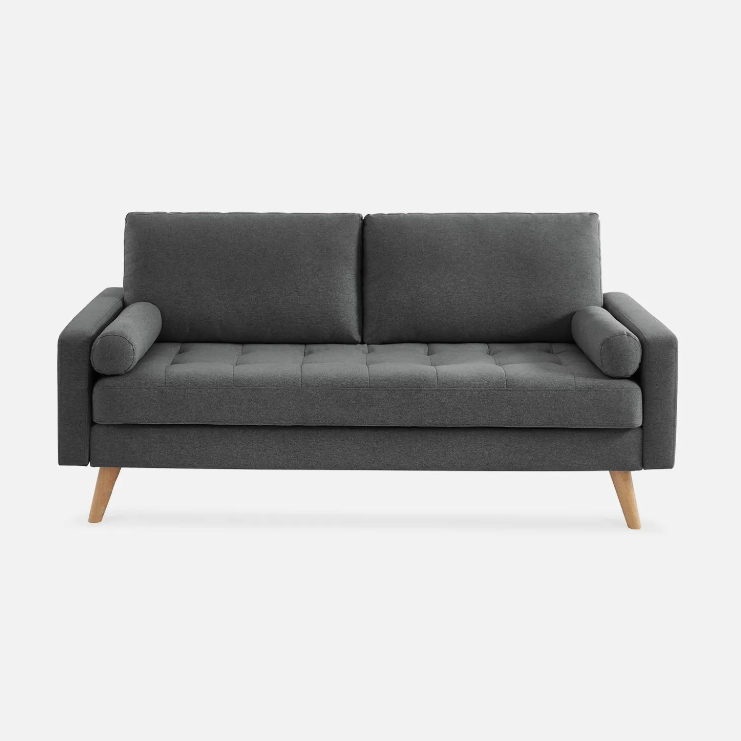 Sofá em tecido de estilo escandinavo, 3 lugares
