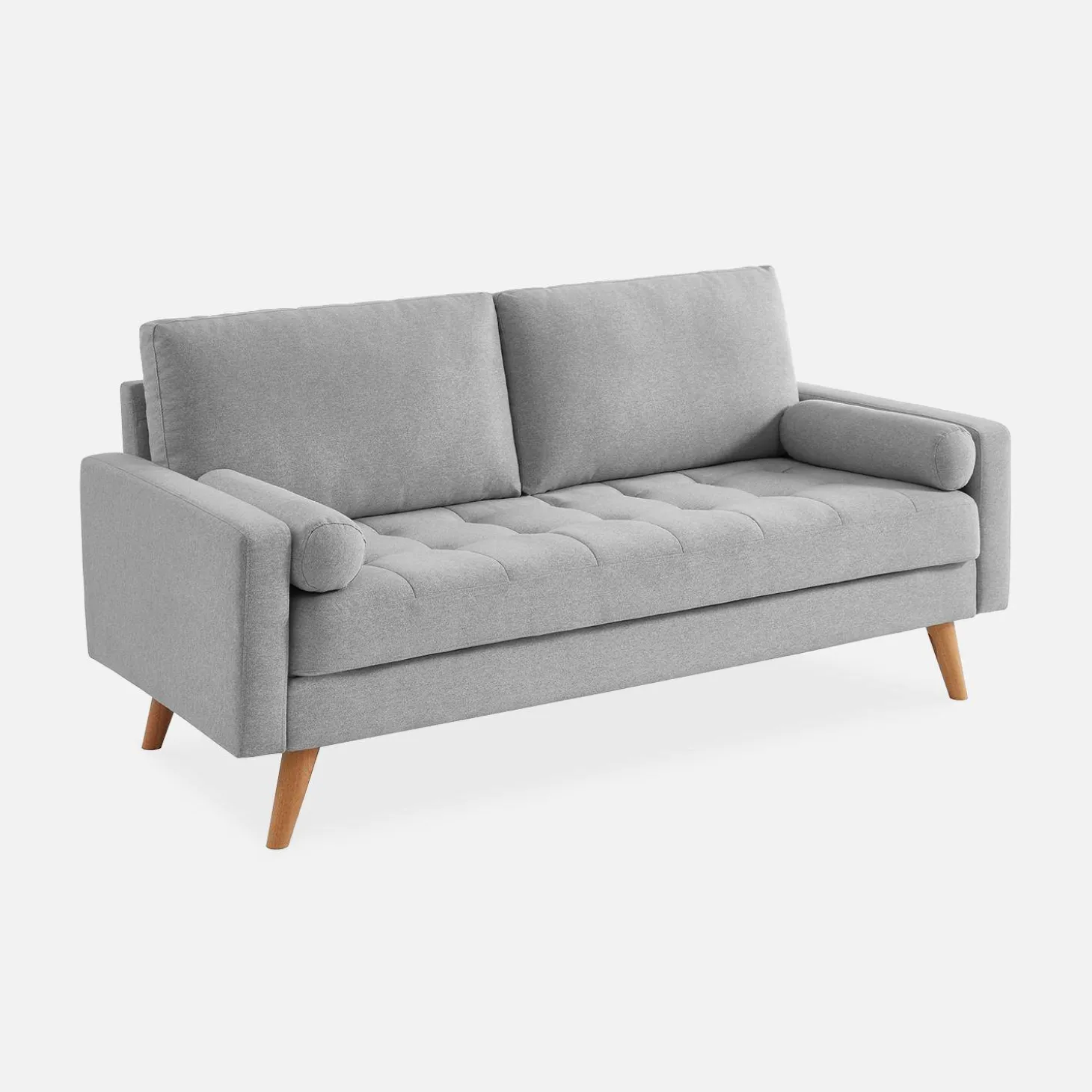 Sofá em tecido de estilo escandinavo, 3 lugares