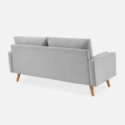 Sofá em tecido de estilo escandinavo, 3 lugares