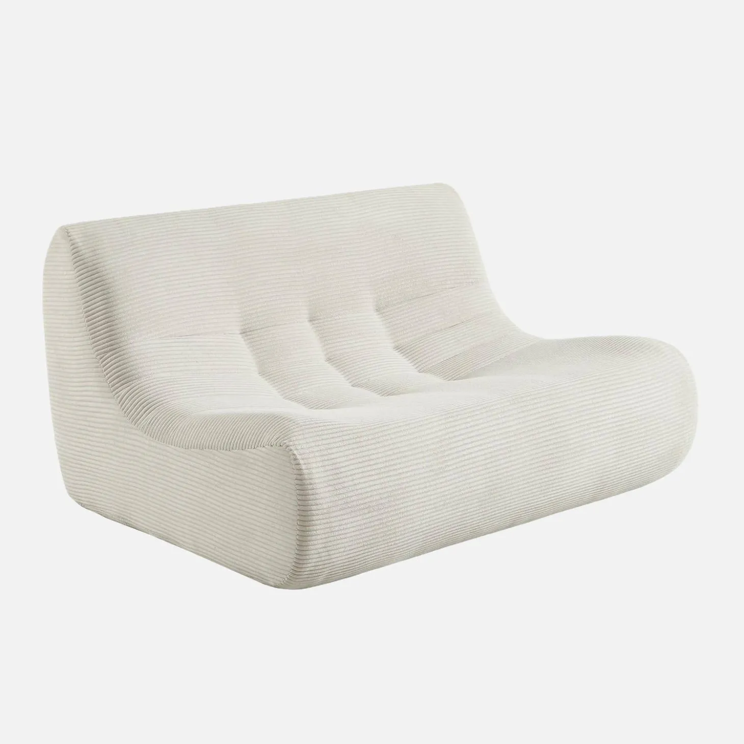 Sofá modular de veludo canelado, 2 lugares