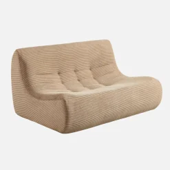 Sofá modular de veludo canelado, 2 lugares