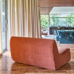 Sofá modular de veludo canelado, 2 lugares