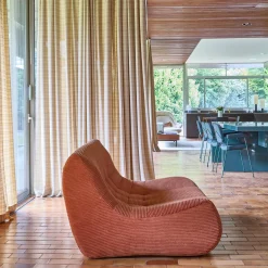 Sofá modular de veludo canelado, 2 lugares