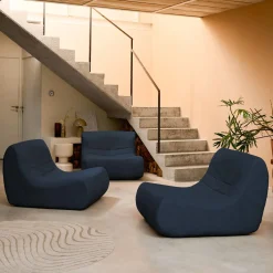 Sofá modular de veludo de 3 lugares