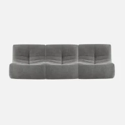Sofá modular em boucle texturizado de 3 lugares