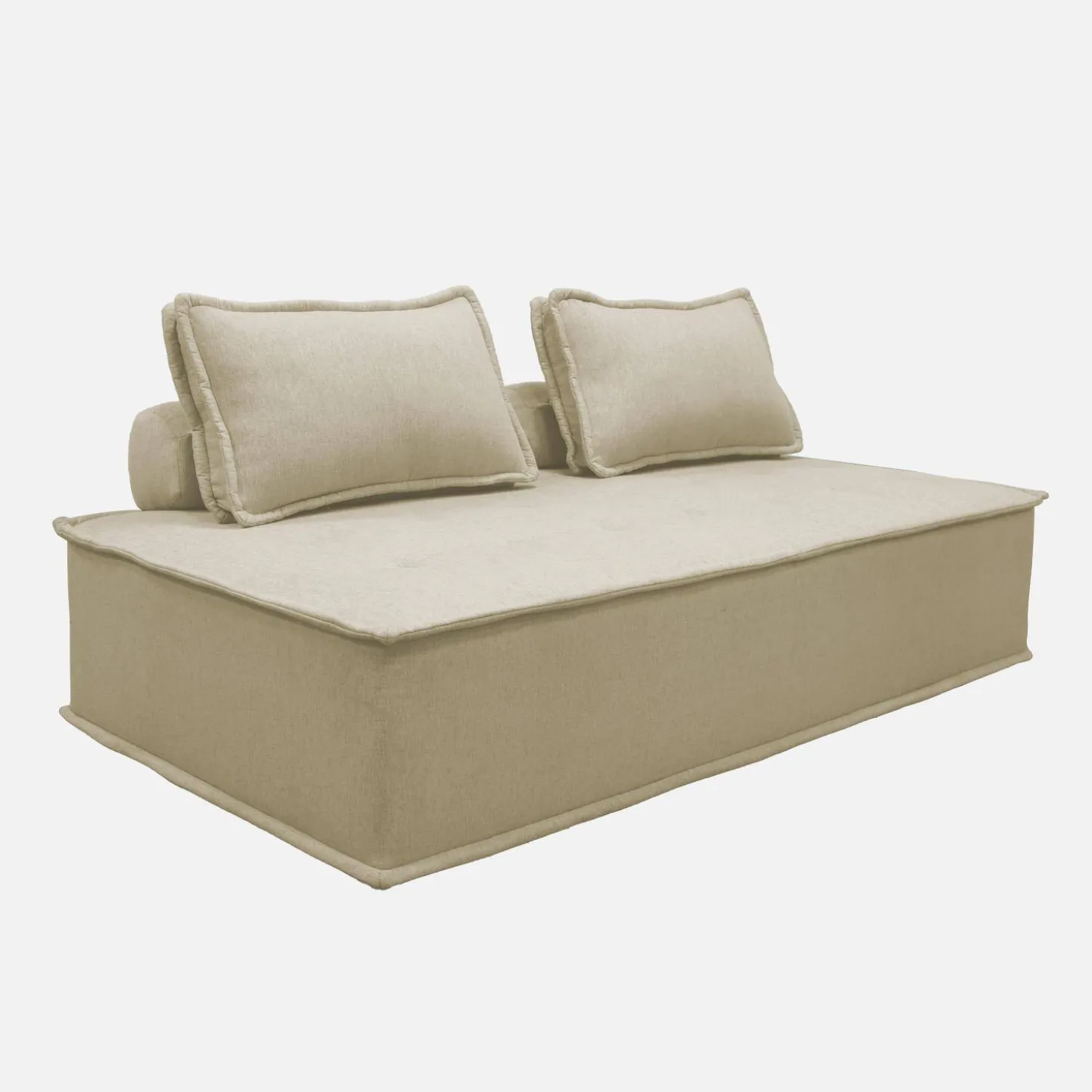 Sofá modular em tecido alcochoado, 2 lugares