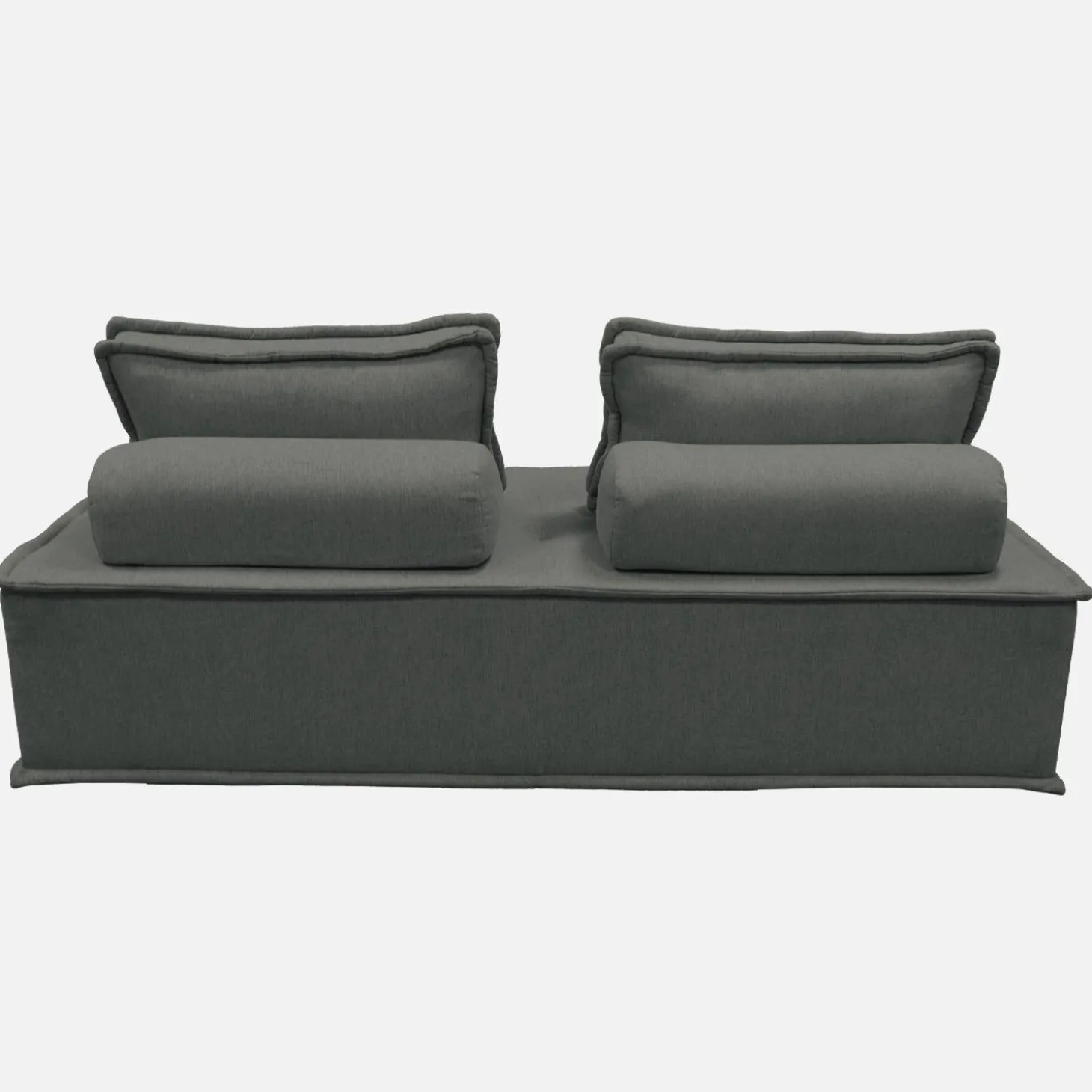 Sofá modular em tecido alcochoado, 2 lugares