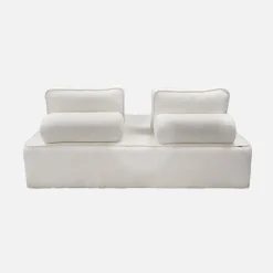 Sofá modular em tecido boucle de 4 lugares