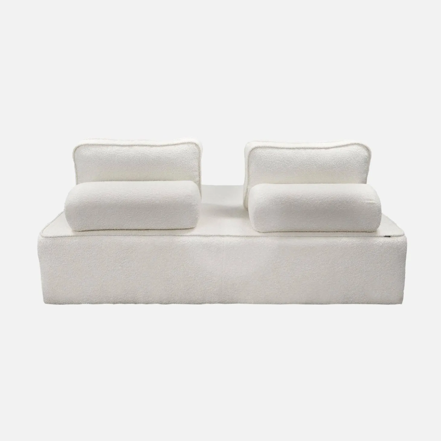 Sofá modular em tecido boucle de 4 lugares