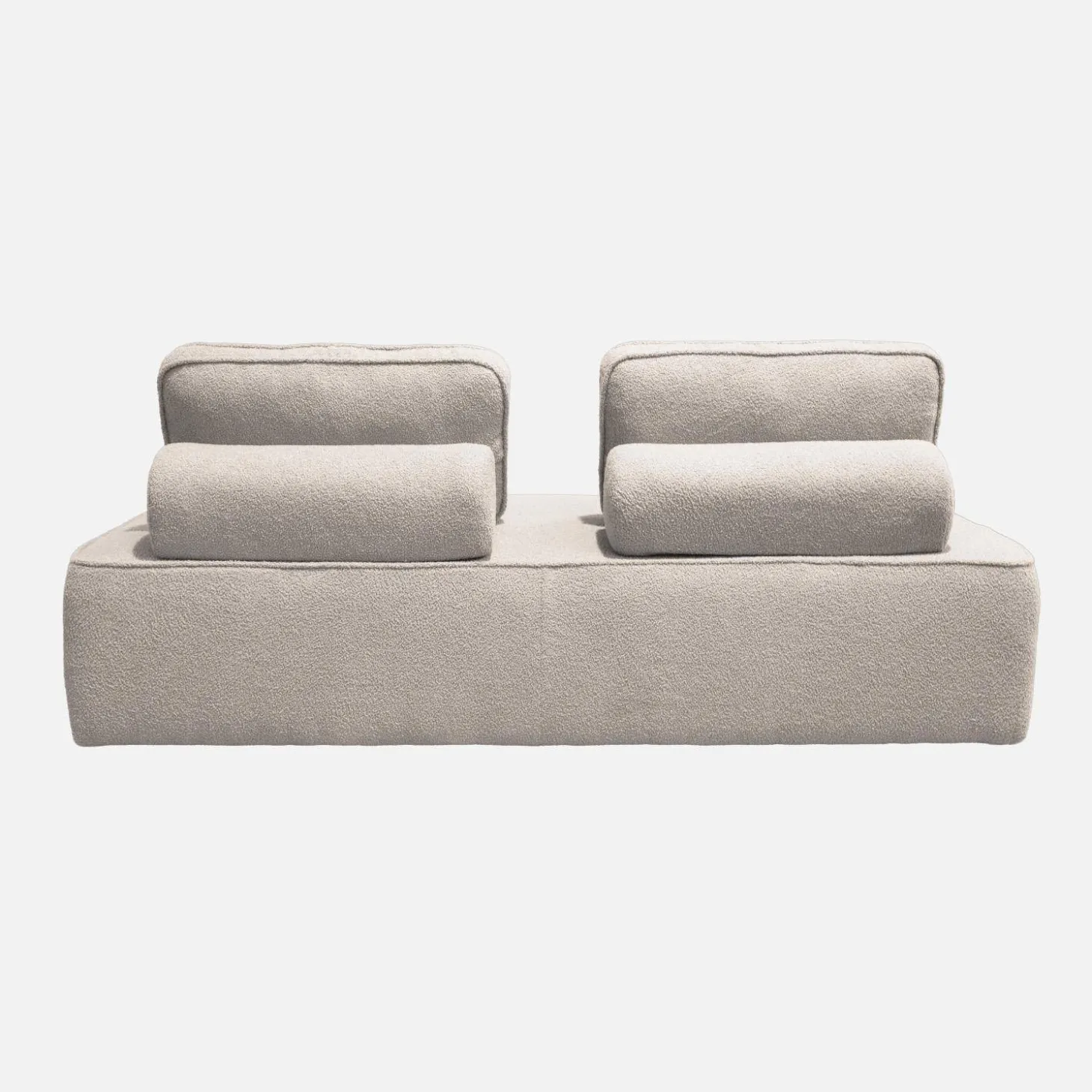 Sofá modular em tecido boucle de 4 lugares