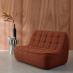 Sofá modular em tecido bouclé, 2 lugares