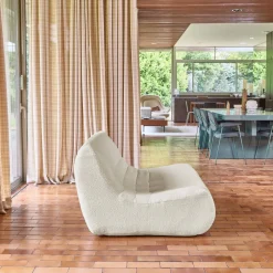 Sofá modular em tecido bouclé, 2 lugares