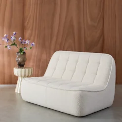 Sofá modular em tecido bouclé, 2 lugares