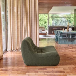 Sofá modular em tecido bouclé, 2 lugares