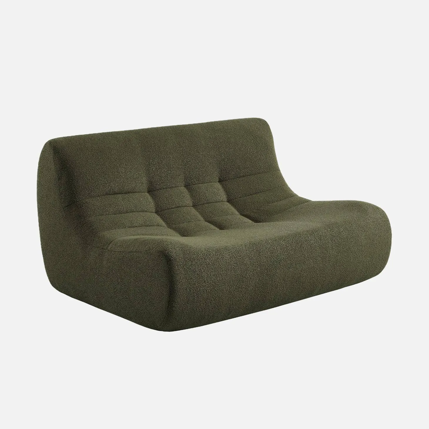 Sofá modular em tecido bouclé, 2 lugares
