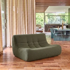 Sofá modular em tecido bouclé, 2 lugares