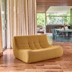 Sofá modular em tecido bouclé, 2 lugares