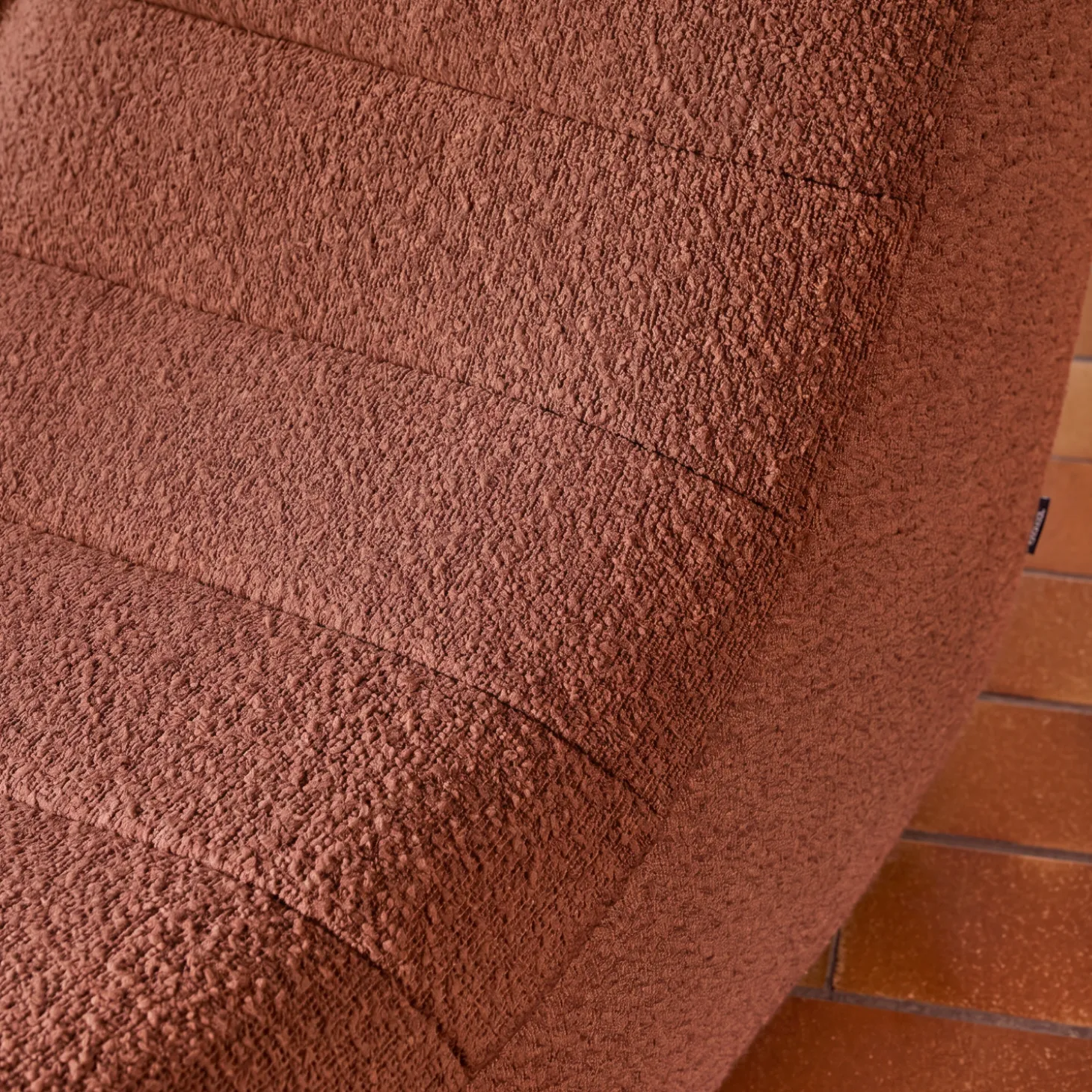 Sofá modular em tecido bouclé, 2 lugares