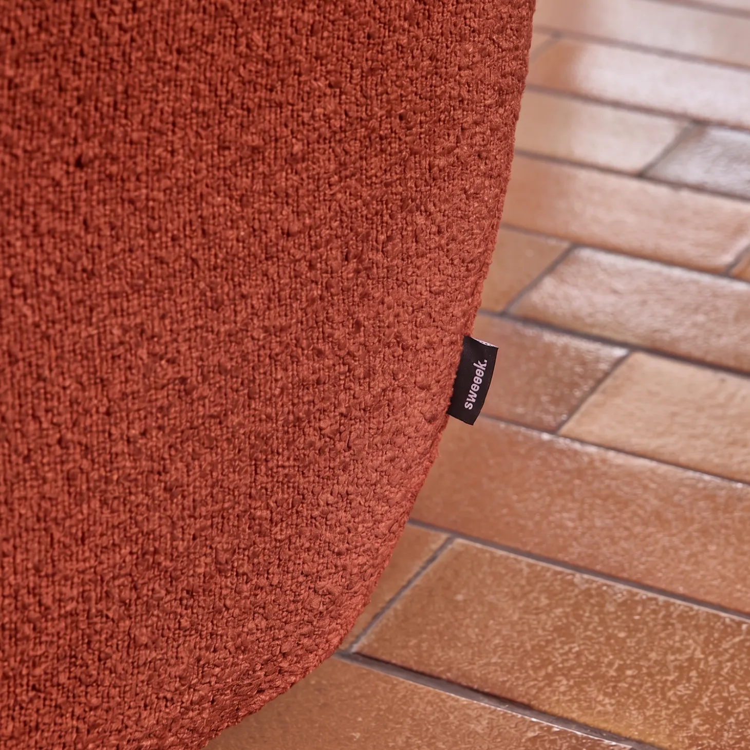 Sofá modular em tecido bouclé, 2 lugares
