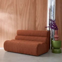 Sofá modular em tecido bouclé, 2 lugares
