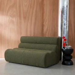 Sofá modular em tecido bouclé, 2 lugares