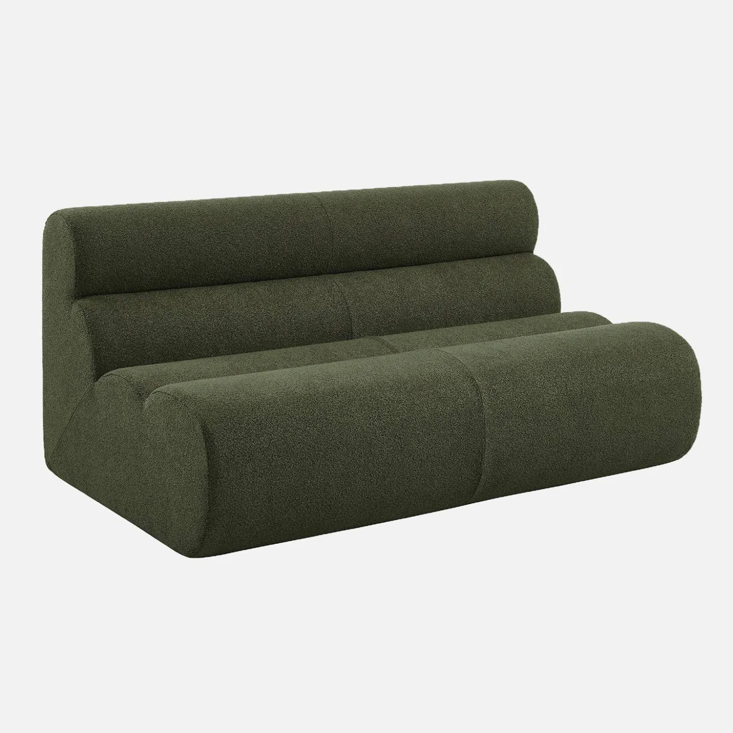 Sofá modular em tecido bouclé, 2 lugares